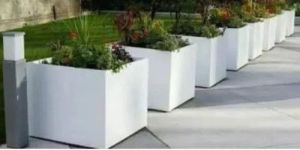 3 Inch White Square GRC Planter