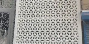 Rectangular White GRC Jali