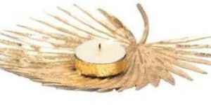 Golden T Light Candle Holder