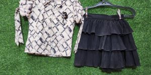 Girls Party Wear Top & Mini Skirt