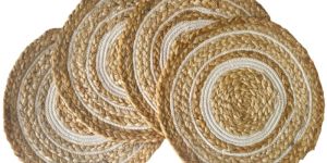 Handmade Braided Jute and Cotton Cord Placemat