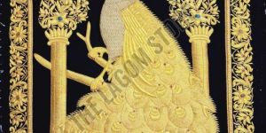 Peacock Hand Embroidered Wall Hanging