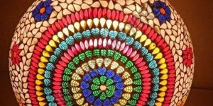 Round Decorative Mosaic Lamp