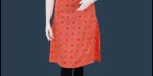 Ksr Handlooms Sleeveless Cotton Printed Kurti