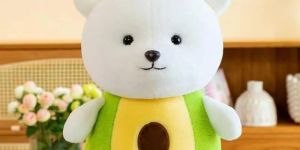 Cute Fat Teddy Bear with Round Cap Toy