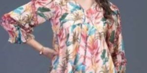 Ladies Floral Print Georgette Top