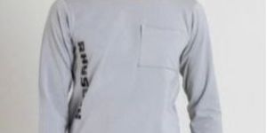 Men Cotton Plain Grey T Shirt