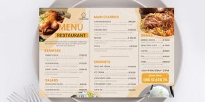 Printed Menu Card