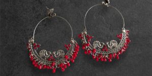 JJO17 Ladies Designer Oxidized Big Bali Earrings