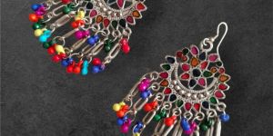 JJO18 Ladies Beautiful Multicolor Oxidized Drop Earrings