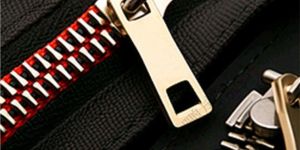 Open End Golden Finish Metal Zipper