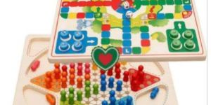 Wooden Chinese Checkers and Ludo Board Game