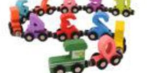 Wooden Magnetic Number Train