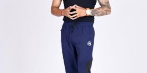 Men Royal Blue Lycra Lower