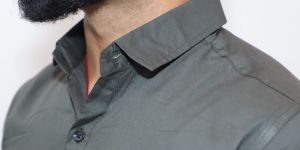 Plain Cotton Blend Shirts