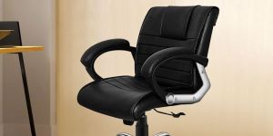 Oakcraft Horizon Medium Back Leatherette Ergonomic Office Chair