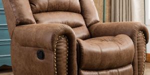 Oakcraft Padded Seat Nut Brown Recliner Sofa Chair