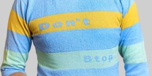 Multicolor Men's Flat Knit Fashion Cotton Sweater