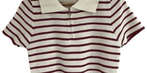Stripped Collar Top