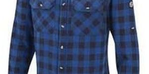 Mens Blue Cotton Check Full Sleeve Shirt