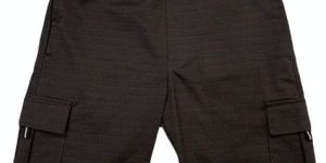 Mens Brown Cotton Lycra Shorts