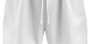 Mens White Cotton Shorts