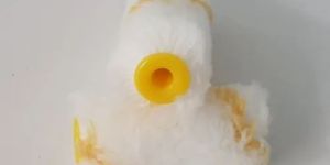 Yellow Striped Fur Pencil Paint Roller