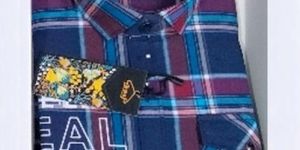 Kids Cotton Indigo Check Shirt