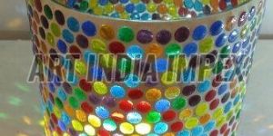 Multicolor Mosaic Glass Candle Holder