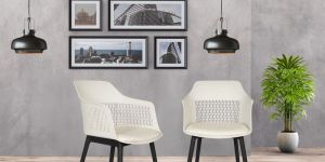 Diya Austria Chair with Cushion with Black Legs
