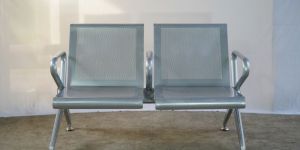 MILD STEEL 2-SEATER WAITING CHAIR WITH ALL HANDLE