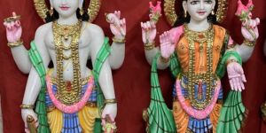 Marble Vishnu Lakshmi Moorti