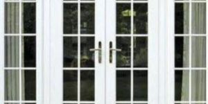 White UPVC French Window