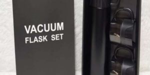 Vacuum Bottle with 2 Cup Set