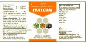 Ivermectin Injection IP (Vet.)