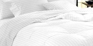 Premium Cotton White Stripe Duvet Cover