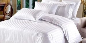 Ultra Luxury Cotton White Stripe Duvet Cover