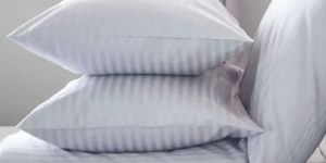 Ultra Luxury Cotton White Stripe Pillow Cover