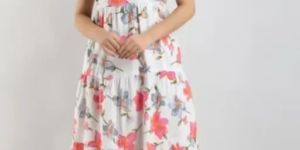 Ladies Cotton Printed Sleeveless Kurti