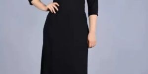 Women Boat Neck Printed Straight Cotton Kurta