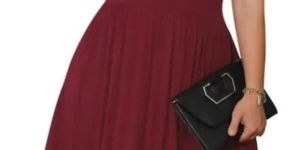 Women's Casual Short Sleeve Flowy Pleated Loose Dresses