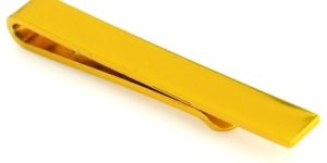 Peluche Slim Tie Bar Golden Tie Pin