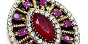 Rubies Gemstone Brooch