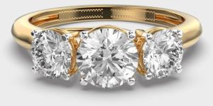 Three Stone Diamond Engagement Ring