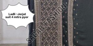 Ladies Designer Unstitched Sharara Suit with Dupatta