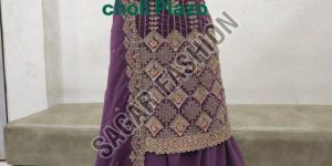 Ladies Full Sleeves Sharara Suit with Dupatta