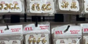 Cubic Zirconia Golden Bali Earring