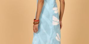 Ladies Stylish Blue Dragonfly Printed Co-Ord Set