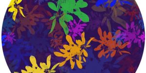 Multi Colour Splash Digital Print Fabric