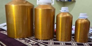 Golden Finish Aluminum Agro Chemical Bottle